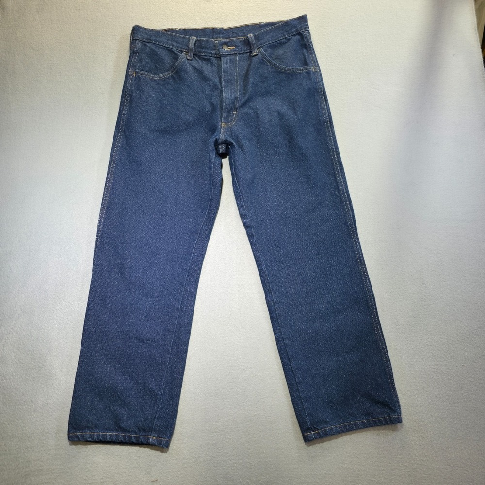 Rustler Men's Denim Straight Leg Regular Fit Blue‎ Jeans Size 36x29